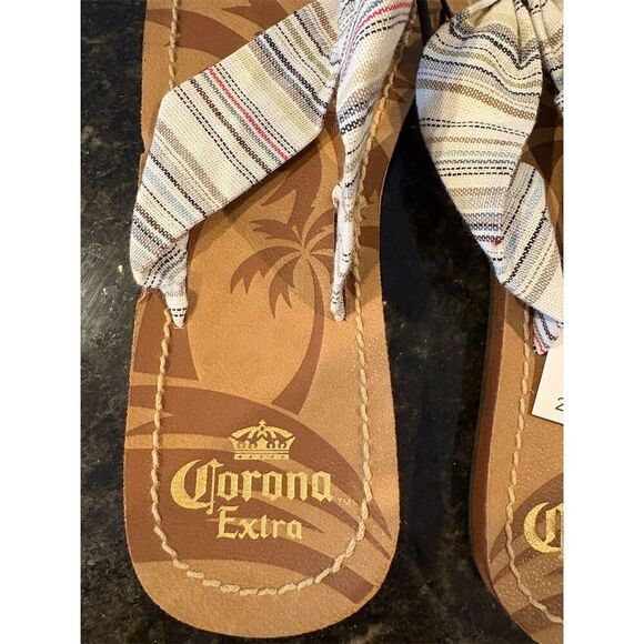 Corona Extra Women's Slingback Sandals Size 8 Multicolor Striped Casual - Picture 5 of 6